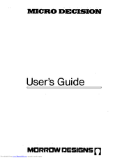Morrow Micro Decision User Manual