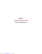 AXIOMTEK NA-100 Hardware Installation Manual