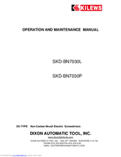 Dixon Automatic Tool SKD-BN7030P Operation And Maintenance Manual