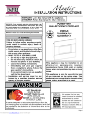 Empire Mantis IG28BMP-1 Installation Instructions Manual
