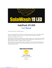 High End Systems SolaWash 37 LED User Manual