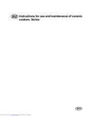 Bompani BO683AX Instructions For Use And Maintenance Manual