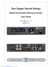 Dan Dugan Sound Design Model M User Manual