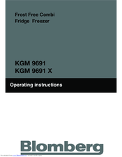 Blomberg KGM 9691 X Operating Instructions Manual