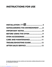 Ignis AKL 899/IX Instructions For Use Manual
