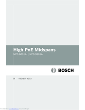Bosch NPD-6001A Installation Manual