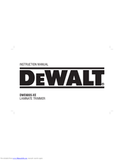 DeWalt DWE6005-XE Instruction Manual