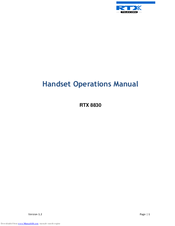 RTX 8830 Operation Manual