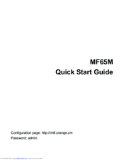 Zte MF65M Quick Start Manual