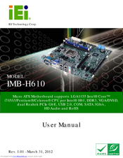 IEI Technology IMB-H610 Us Er Manual