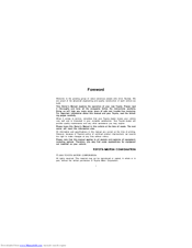 Toyota 2006 Hilux Mk6 Owner's Manual