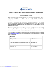Carcam G-800 Installation & User Manual