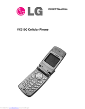 LG Verizon VX3100 Owner's Manual