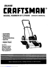 Sears Craftsman 917.378590 Owner's Manual