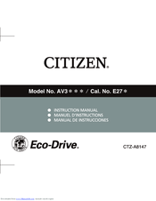 Citizen AV3 Series Instruction Manual