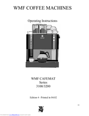 WMF CAFEMAT 3100 Series Operating Instructions Manual