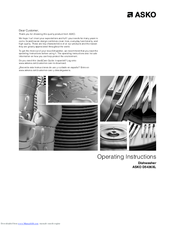 Asko D5426XL Operating Instructions Manual