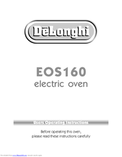 DèLonghi EOS160 User Operating Instructions Manual