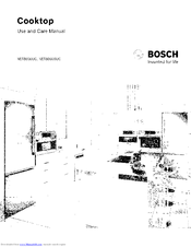 Bosch NET8066SUC Use And Care Manual