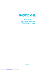 DFI 865PE-ML User Manual