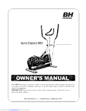 BH FITNESS Sprint Elliptical SE4 Owner's Manual