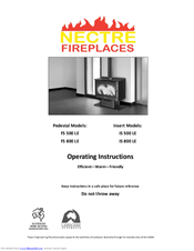 Nectre Fireplaces FS 800 LE Operating Instructions Manual