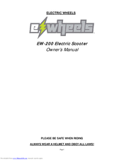 E-Wheels EW-200 Owner's Manual