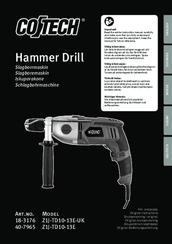 CO/Tech Z1J-TD10-13E Original Instructions Manual