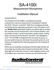 AudioControl SA-4100i Installation Manual