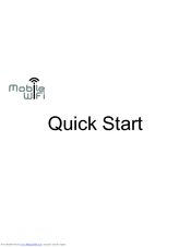 Huawei Mobile WiFi E5878 Quick Start Manual