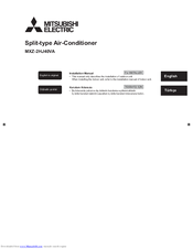 Mitsubishi Electric MXZ-2HJ40VA Installation Manual