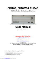 American Bus Video FHD4W User Manual