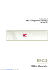 HBX THM-0300 Installation Manual