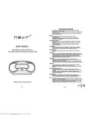 Nevir NVR-466DU Instruction Manual