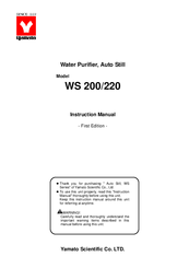Yamato WS 220 Instruction Manual
