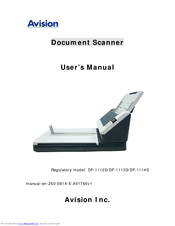 Avision DF-1114S User Manual