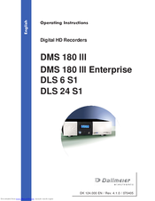 dallmeier DMS 180 III Enterprise Operating Instructions Manual