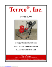 Terrco 6200 Operating Instructions Manual