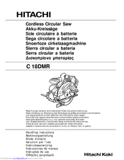 Hitachi C 18DMR Instruction Manual