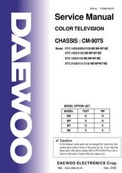 Daewoo DTC-14D2 series Service Manual