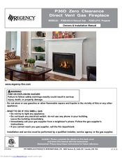 Regency P36D-LP10 Owners & Installation Manual