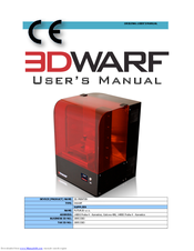 FUTUR3D 3Dwarf User Manual