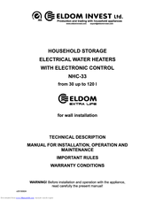 Eldom 72411 Technical Description And Operations Manual