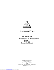 Georator Triathlon III T3UPS-11-20K Instruction Manual
