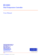 Oxford Instrucments E1000 User Manual