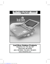 leaf river PV-2.5 Manual