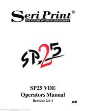 SeriPrint SP25 VDE Operator's Manual