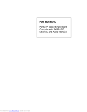 Advantech PCM-5820L Manual