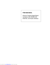 Advantech PCM-5820 Series Manual