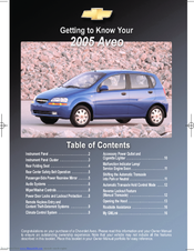 Chevrolet 2005 Aveo Getting To Know Manual